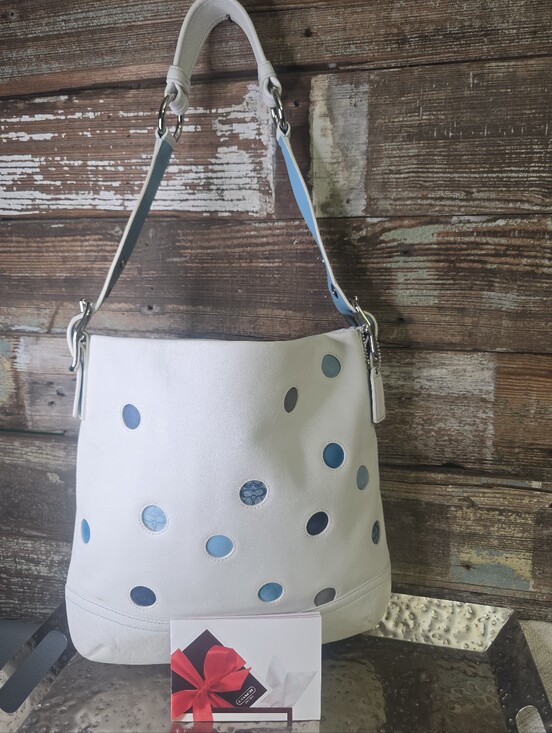 Coach Handbags - ✨ EXCELLENT / VERY RARE Vintage Y2K Coach Ltd Ed Polka Dot Duffle Bag ✨